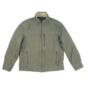 LL Bean Original Field Coat Men Large Wool Flannel Lined Thinsulate Green NWOT